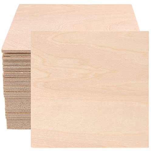 Feuilles d'aggloméré, planche de bois for l'artisanat, 60 pièces de feuilles de contreplaqué carrées de 100x100x2mm, feuilles de tilleul artisanales fines, planche de bois for le bricolage, la peintur