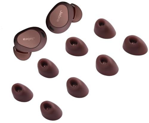 Zotech Replacement Ear Tips for Jabra Elite 10 True Wireless Earbuds, 4 Pairs (XS/S/M/L) (Brown)