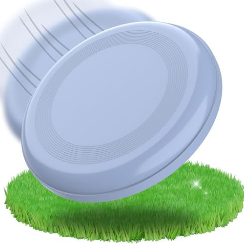 Nachhaltige Frisbee Scheibe 'Space Flyer' Ø 22 cm - Wurfscheibe perfekt für Kinder, Erwachsene oder als Hundefrisbee - Vielseitiges Outdoor Spielzeug für Garten, Strand & Wasser, Farbe:kornblume