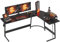 Cubiker Gaming Tisch 170x120x75cm, Schreibtisch mit Monitorständer, Eckschreibtisch, Gaming Schreibtisch L Form, Computertisch, Schwarz