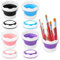 DHSWNNG 4 Stück Wasserbecher für Pinsel Silikon Faltbarer Pinselbecher Malbecher Wassertankpinsel Wascheimer Tragbar Malerei Pinsel Waschen Eimer für Aquarell-Acryl-ölgemälde