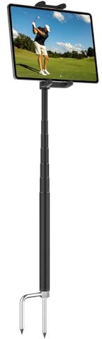 CANHET Golf Monopod Stick, Golf Tablet Holder for 4-13 iPad & Phone, Golf Swing Analyzer Holder with 12.9-55 Adjustable Selfie Stick, Golf Tablet Tripod Stand for Swing Training Aid
