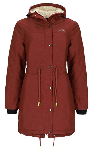 Baumfuchs Damen Funktionsparka mit Sherpa-Futter - Funktionsjacke mit Kapuze und verstellbarer Taille