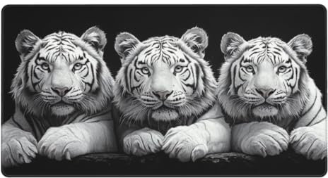 tiger Mouse Mat animal Large Gaming Mouse Pad 1200x600x3mm, with Stitched Edges Large Extended XL Mouse Pad Gaming Mouse Pad With Anti Slip Base, Desk Mat for Desk Keyboard Decor, Gifts for Women