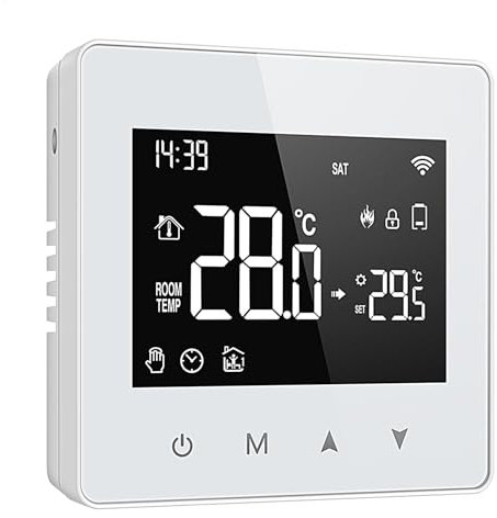 Digital Thermostat, Household Thermostats, Programmable Thermostat, Battery Operated Thermostat, Battery Operated Smart WiFi Thermostat for Home with Programmable and Digital Control Features