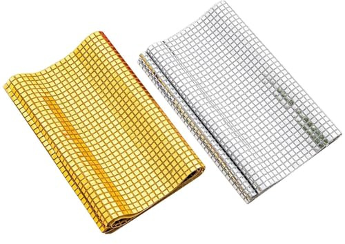 FFDHWU 2 Pieces Disco Theme Table Runner, Retro Sequin Table Runner, Glitter Table Runner, Party Decorations, Table Decoration