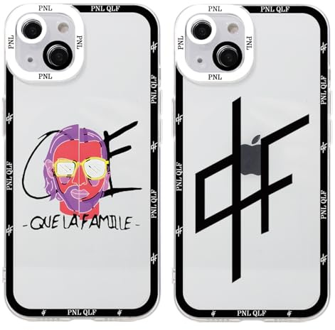 TBNMBGY 2 Stück Pop Singer Handyhülle für iPhone 8 iPhone 7 iPhone SE 2022/2020 Hülle 4,7,Cool Mode PNL QLF Sänger Rap Muster Case für Fans,Cartoon Transparent Schutzhülle Stoßfest Cover,Cool