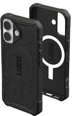 URBAN ARMOR GEAR Pathfinder MS Hülle kompatibel mit Apple iPhone 17 Case (Wireless Charging/Magnetisches Aufladen, Fallschutz nach Militärstandard) schwarz