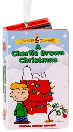 Hallmark A Charlie Brown Christmas VHS Hanging Ornament, Tree Decoration, PEANUTS, Christmas, Blue