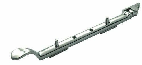 Polished Chrome Heavy Casement Window Stay, 200mm, Premium Metal Construction, JV55APC