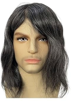 Für Männer Ultradünnes Herren-Toupet, 30,5 cm lang, Voll-PU-Echthaar-Ersatzsystem Perückenkopf