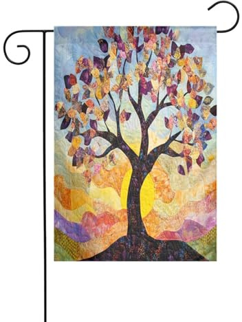 Bodhi Tree Gartenflagge, personalisierbar, einzigartiges personalisiertes Design für Outdoor-Dekoration, perfekte Weihnachts- und Winterdekoration, strapazierfähiges Polyester-Material, passt in jeden