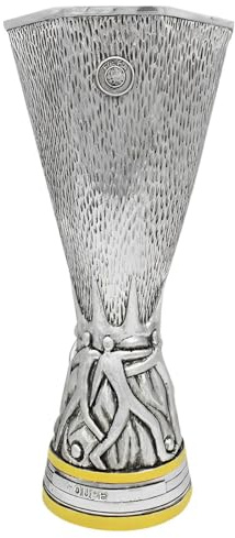Replica del trofeo della Coppa di Lega Europea di calcio, souvenir di alta qualità in resina galvanizzata per la casa, l'ufficio e la scrivania, oggetto da collezione sportivo resistente per tifosi