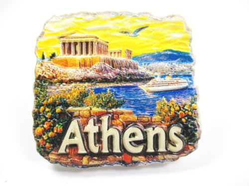 Athen Poly Magnet Souvenir Griechenland Akropolis Kreuzfahrtschiff (te77)