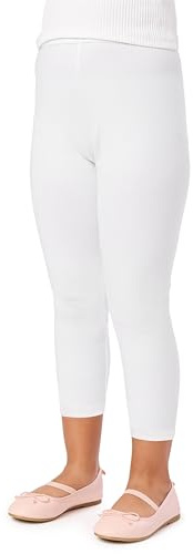 Merry Style Mädchen 3/4 Leggings aus Viskose MS10-131 (Weiß, 122)
