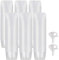 Yalbdopo 6Pcs 50ml Clear Plastic Travel Bottles Empty Transparent Refillable Cosmetic Containers with Flip Caps for Shampoo, Conditioner, Lotion, Toiletries - Includes Funnels & Labels