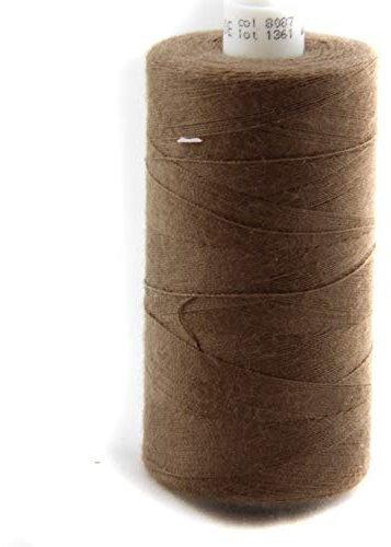NTS Nähtechnik 1000m Nähgarn, Garn 80, Farbauswahl, Polyestergarn für mittelschwere Stoffe (Braun)