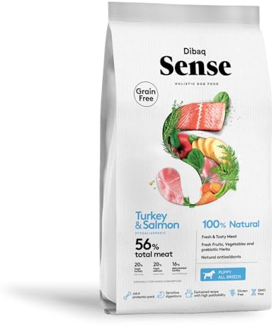 Dibaq Sense Grain Free Salmón y Pavo Cachorro, 12 kg