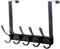 SKOLOO Over The Door Hook, Coat Hooks for Hanging Clothes, Towels, Coats, Hats, Over The Door Towel Hook, Black, Assembly Required