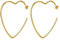 Suplight Herz Creolen groß Damen vergoldet Ohrringe 60mm Statement Ohrringe Geometrische Ohrringe Hoop Earrings Mädchen Frauen trendig Accessoire Modeschmuck