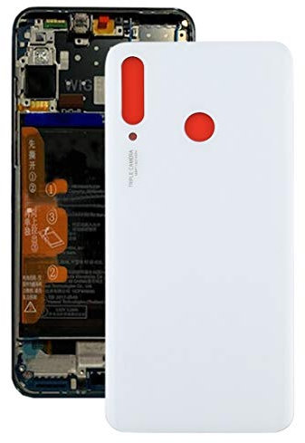 ZAORUN Pièce détachée Batterie Couverture for Huawei P30 Lite (48MP) (Noir) Téléphone Portable Batterie Couverture arrière rep (Couleur : Blanc)