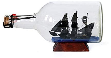 Kw-tool Maquette de Bateau, Outils de Construction Maquette de Bateau Maquette de Bateau Maquette assemblée Maquette de Voile Classique Black Pearl dans la Bouteille