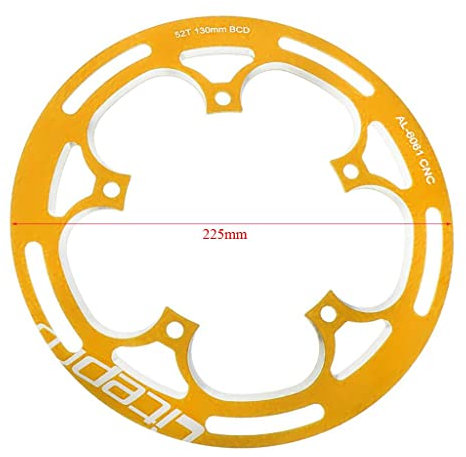 Harilla Kettenblattschutz BCD130 52T Kettenschutz, Goldene