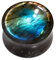 Fly Style Flesh-Tunnel Piercing Ohr-Plug aus Labradorit, Opalith-Mondstein oder Jade, Grösse:6 mm, Materialart:Labradorit
