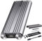 Akasa M.2 PCIe NVMe SSD to USB 3.2 Gen 2x2 Aluminium Enclosure | 20 Gbps Transfer Rate | Tool-free External SSD Enclosure | Space Grey | Included Carrying Pouch and Thermal pad | AK-ENU3M2-07
