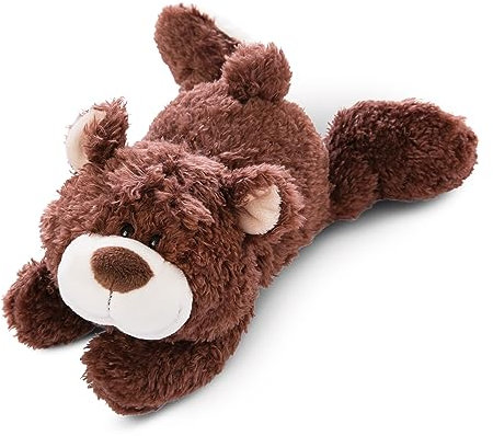 NICI Kuscheltier Bär liegend 30 cm – Nachhaltiges Plüschtier für Mädchen, Jungen & Babys – Flauschiges Stofftier zum Spielen, Sammeln & Kuscheln – Gemütliches Schmusetier, Kakaobraun