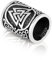 NKlaus aus 925 Sterling Silber Bartperle - Keltische Valknut Haarperle Bartschmuck 2244