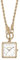 BURKER Kette Damen mit Uhr Anhänger Daisy Halskette Damen Edelstahl 24K Gold Plated Geschenk für Frauen - Gold - 45 cm Kette - 18 mm Umhängeuhr Quadratisch