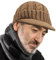 CLAPE Warm Strickmütze mit Visier Elastisch Beanie Mütze Herren Damen Wolle Wintermütze Cable Beanie Hat Acrylic Watch Hat