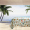 Generico Magilu International Tischdecke, Baumwolle, rund, Durchmesser 180 cm, Strandtuch, 100 % Baumwolle, Made in Italy, Tischdecke, Fisch Baumwolle