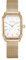 BURKER Damenuhr Isabell, Rechteckiger Damen Armbanduhr Milanaise-Armband Edelstahl Analog Quarz 3-ATM Wasserdicht - 28 mm - Gold