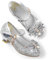 JerrisApparel Prinzessin Schuhe Mädchen Karneval Party Hochzeit Mary Janes (35 EU, Silber)
