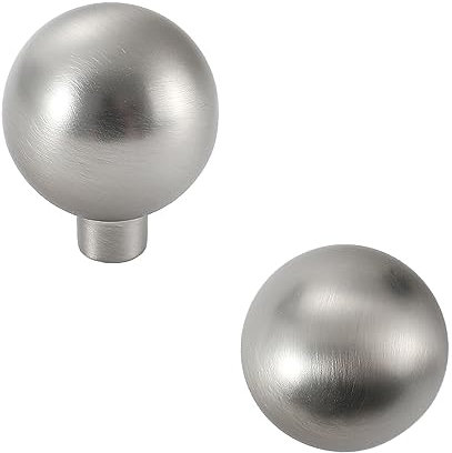 AOBITE 6 Stück silberne Schrankknäufe für Küchenschränke mit Vintage-Schrankschubladen, Hardware, Kommode, Schubladengriffe, Küchenschrankgriffe (6 Stück, Stil B-Silber)