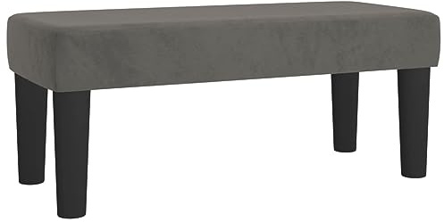 vidaXL Sitzbank Polsterbank Bank Flurbank Bettbank Betthocker Garderobenbank Schlafzimmer Wohnzimmer Eingangsbereich Flur Dunkelgrau 70x30x30cm Samt