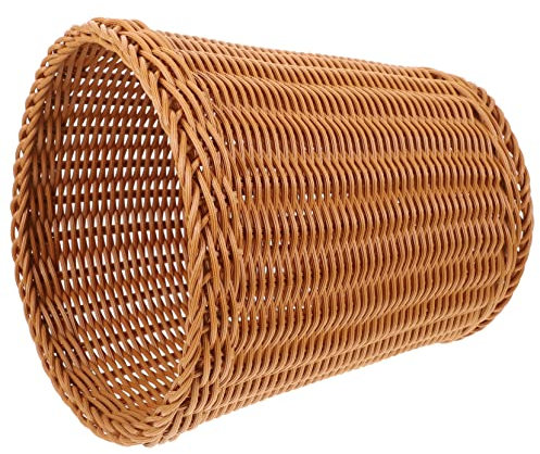 Poubelle En Rotin Panier Tressé En Plastique Corbeille à Papier Tissée Jardinière En Jonc De Mer Corbeille De Fruits Poubelle En Bureau Boîte De Récipient Osier
