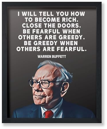 Poster Master Poster Things People Learn Too Late – Warren Buffett Druck – Motivierende Zitate Kunst – Geschenk für Männer und Frauen – inspirierende Dekoration für Schlafzimmer, Wohnzimmer oder