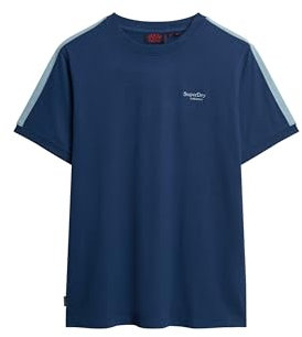 Superdry Herren Essential Retro T-Shirt mit Logo Pilot Mittelblau/Chinablau XL