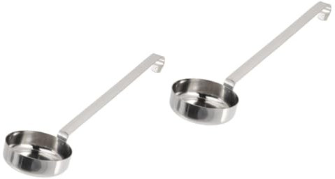 TOPBATHY 2 Pièces cuillère à sauce à pizza cuillères spoon cuillère à pâtes wok bol mini-alimentaire cuillere doseuse louche à pizza cuillère à mesurer Métal applicateur fromage vinaigrette