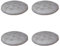 Factorys 4er Set Stuhlkissen, Sitzkissen Größe rund Durchmesser: 40cm, für Indoor und Outdoor aus Cotton Dicke Polsterung Stuhlauflage (Grau)