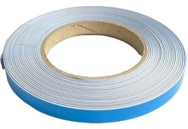 Metallband Selbstklebend 12,7 mm Breit 1 Meter Lang Magnetband Ferroband Stahlband Weiß Eisenband zum Kleben mit PE-Schaum für Regale,Figuren und Werkstatt (1)
