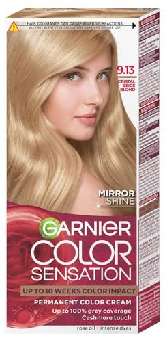 Garnier Color Sensation Hair Dye 9.13 Crystalline Beige Light Blonde x2