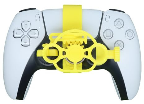 Mini Volante para PS5/PS5 Slim Game Controller, Juegos de Carreras Controlador Volante Adjunto Controlador Rueda (Templado)