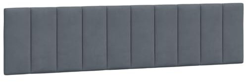 HETFTJN Bettrückwände Wandkissen Wandpolster Headboard for Bed - Kopfteil-Kissen Dunkelgrau 200 cm Samt für Herbergen Bett Gästezimmer Jugendzimmer