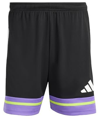 adidas Herren SQUADRA25 Short, Black/Purple Rush/Semi Solar Slime, 3XL