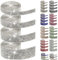 Swpeet Lot de 4 rouleaux de ruban de strass autocollants blancs de 4 tailles pour travaux manuels, décoration de téléphone