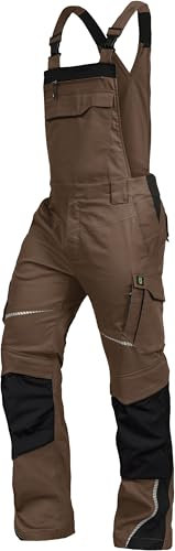 Leibwächter Latzhose Flex-Line FLEXL20 - Workwear - Männer - Overalls - Hose - Haselnuss/Schwarz - Größe 50